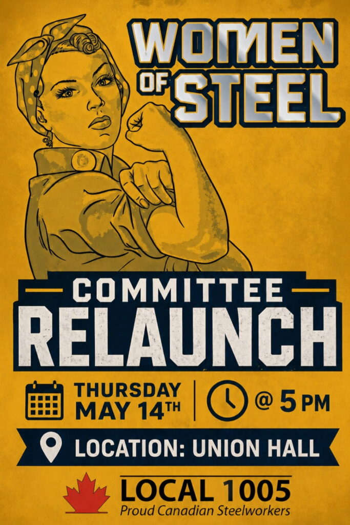 Women of Steel meeting May 14 at 5 pm union hall