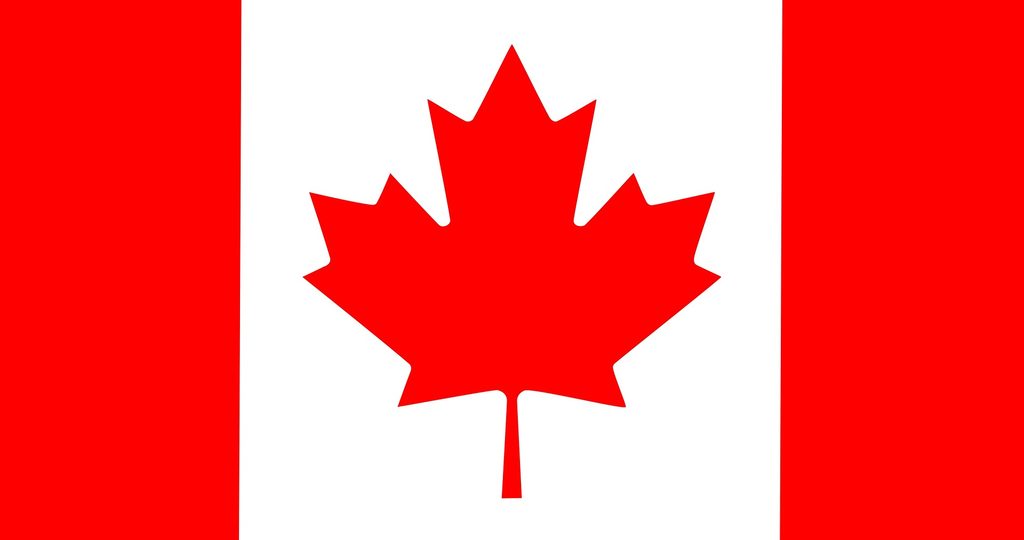 red and white Canadian flag